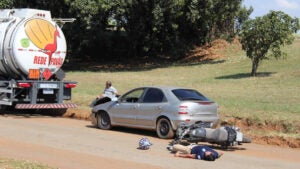 Simulado de acidente com carga perigosa na altura do km 51 da SP101 