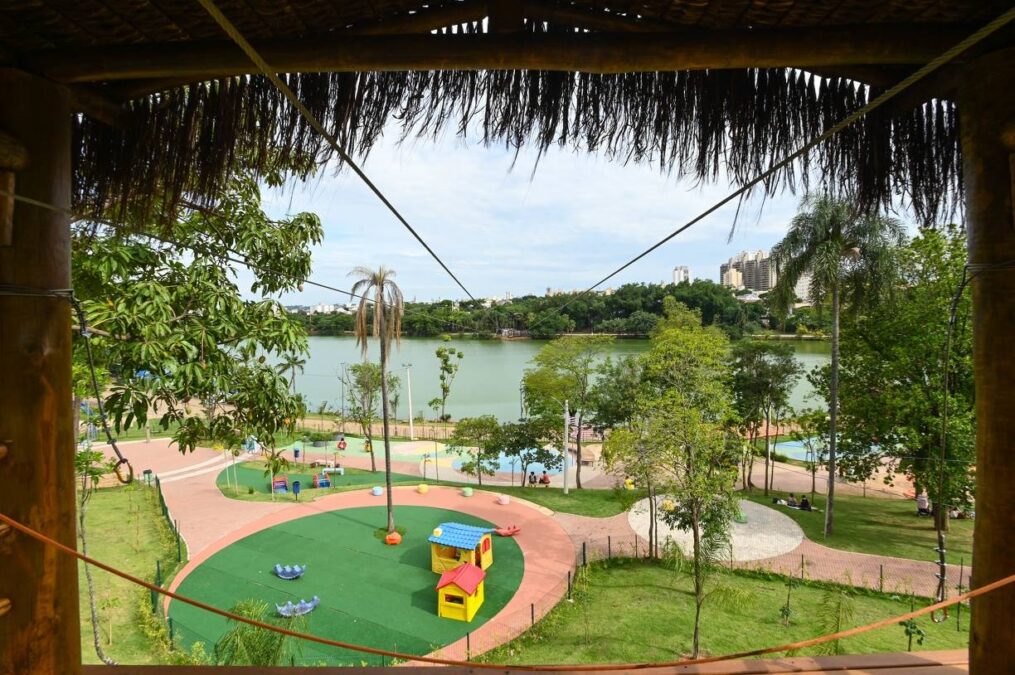 tirolesa no Taquaral