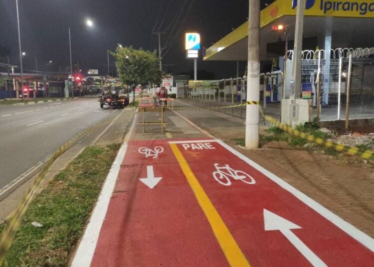Trecho de ciclovia