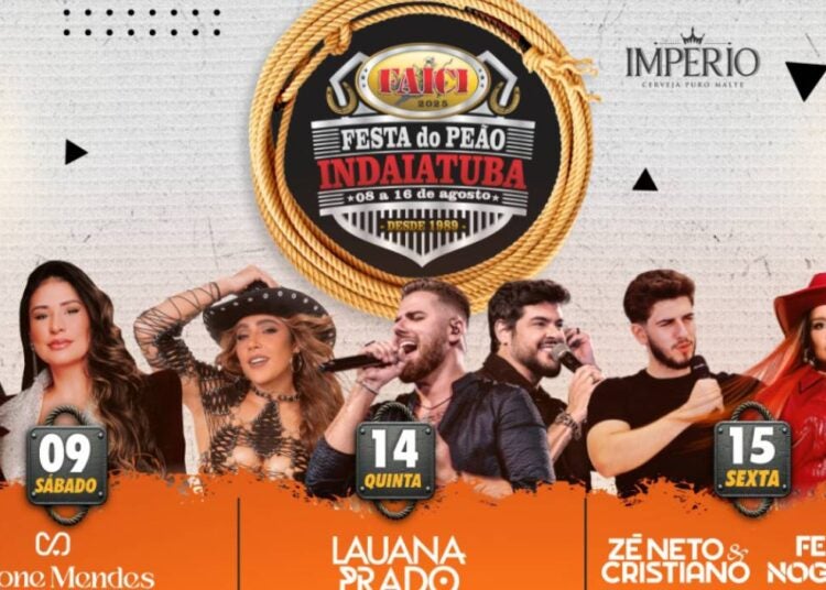 Programação completa da Festa do Peão de Indaiatuba 2025