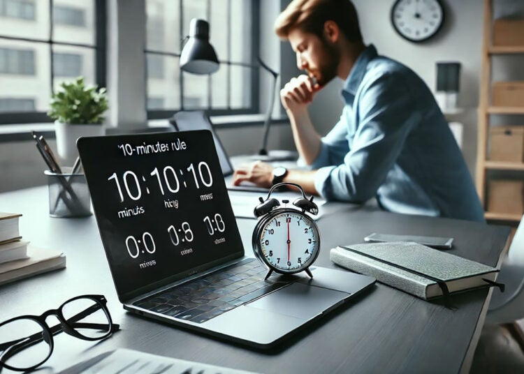 Regra dos 10 minutos melhora o foco e evita distrações