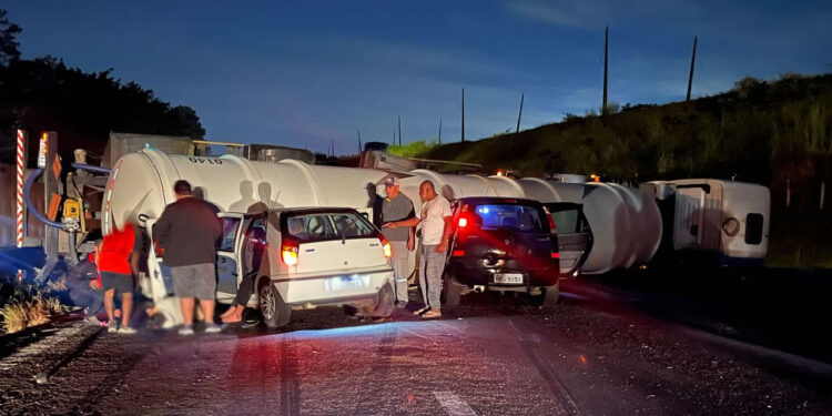 Acidente SP-101 - Foto Waldir Junior/TV Hortolândia