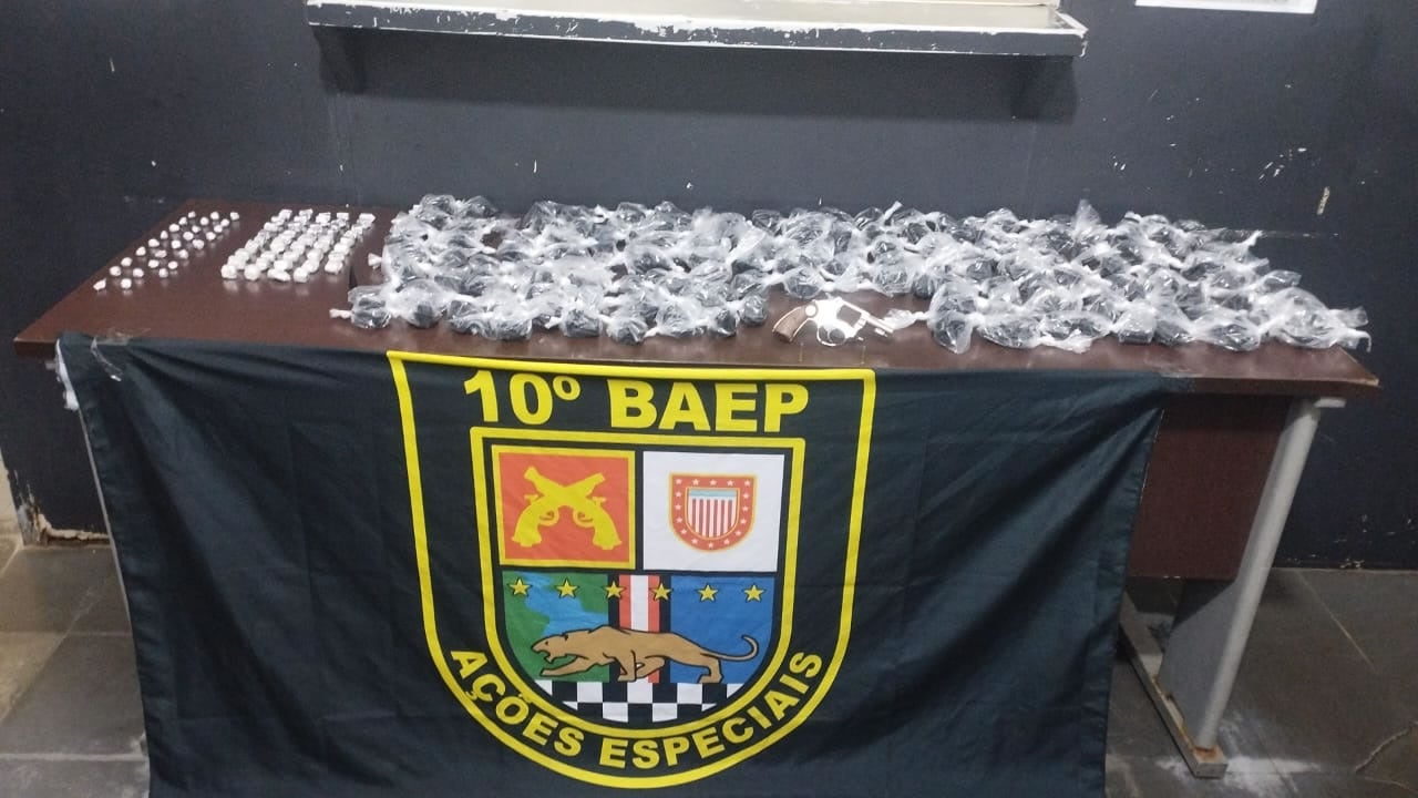 Prisão por tráfico de drogas em Hortolândia: homem é detido com arma e entorpecentes