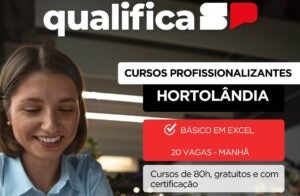 Curso gratuito de Excel abre inscrições para jovens em Hortolândia