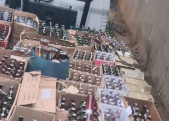 depósito de bebidas falsificadas