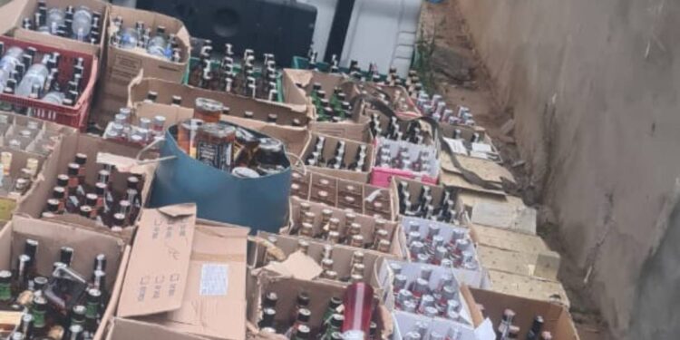 depósito de bebidas falsificadas