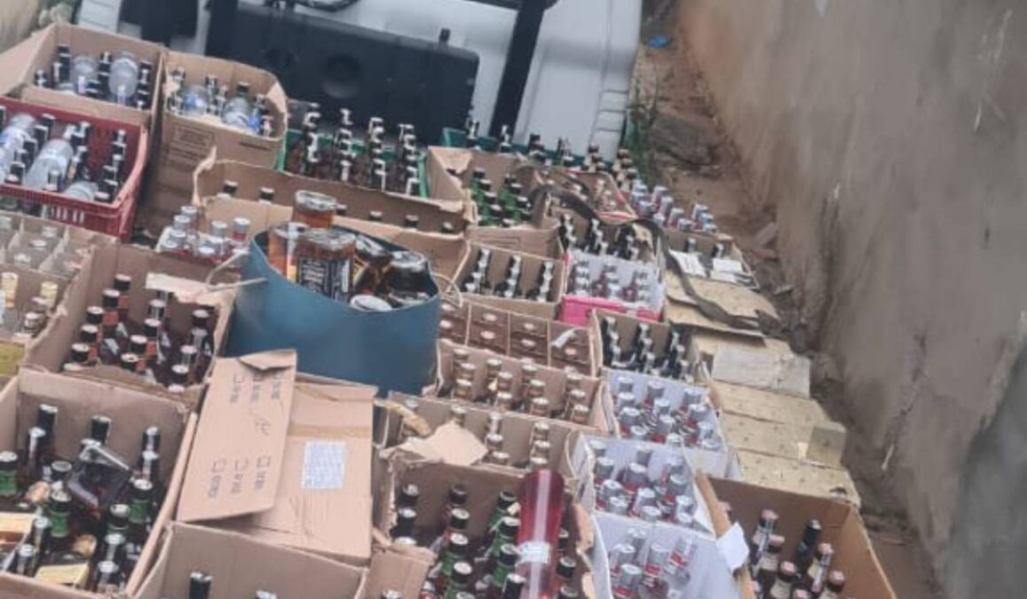 depósito de bebidas falsificadas