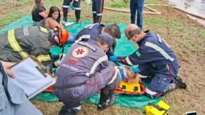 SAMU Hortolândia participa de simulado de acidente com múltiplas vítimas