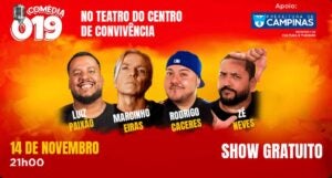 Campinas recebe show gratuito de stand-up comedy amanhã (14)