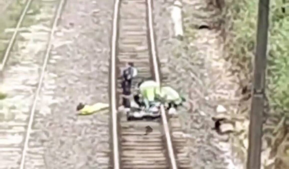 atropelado por trem