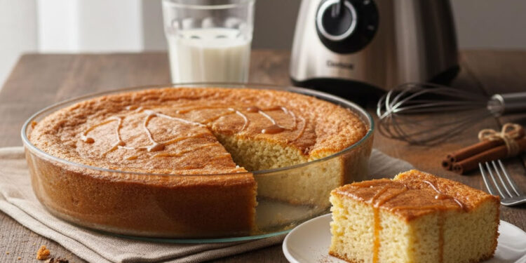 Bolo de leite no liquidificador