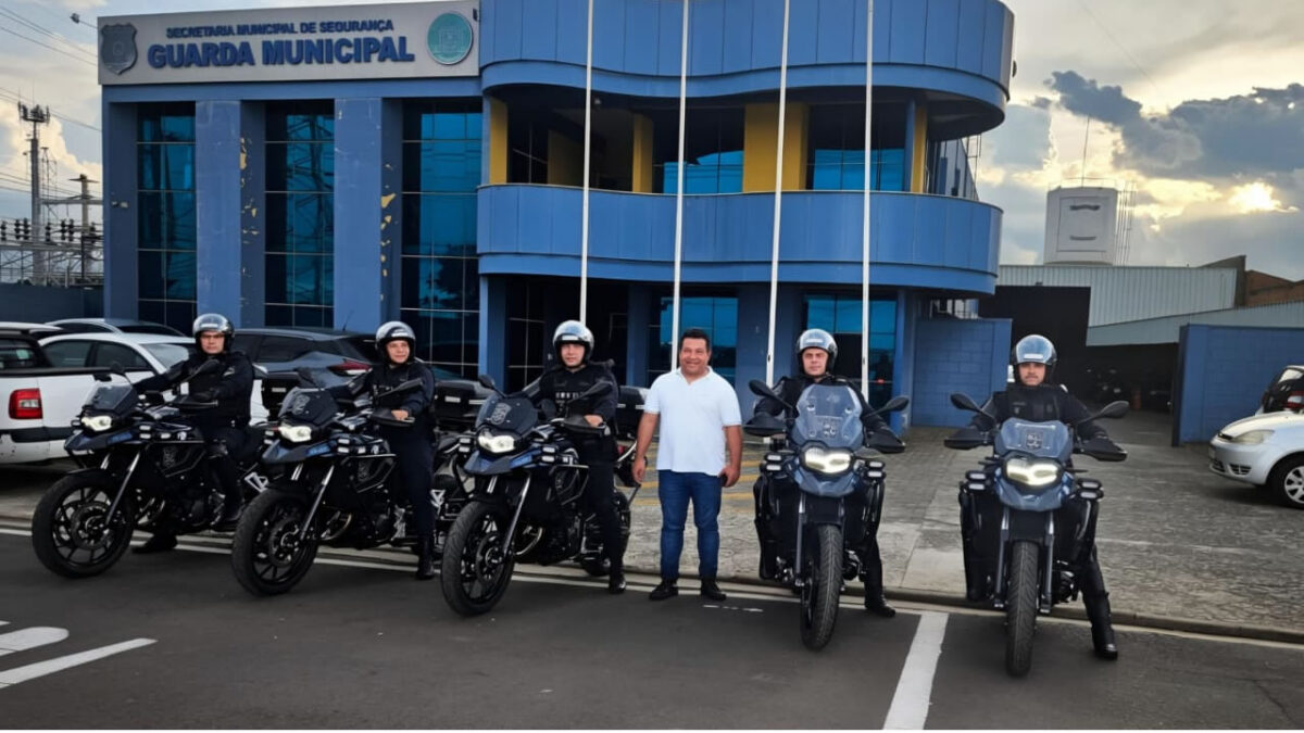 Guarda Municipal de Hortolândia recebe novas motocicletas para reforçar patrulhamento