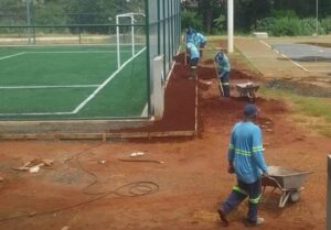 Hortolândia avança na construção do novo campo society e complexo esportivo no Jardim Amanda