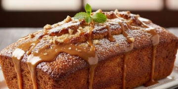 Torta de pão com doce de leite