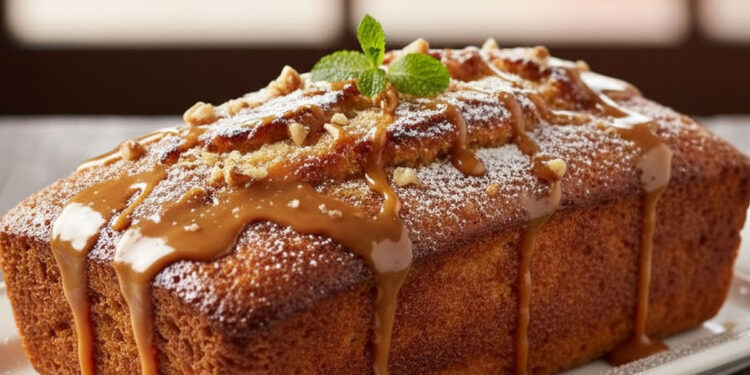 Torta de pão com doce de leite