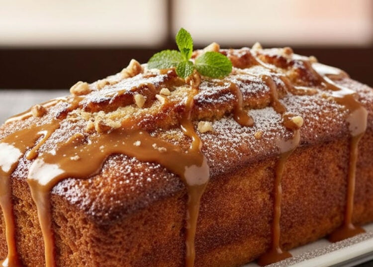Torta de pão com doce de leite