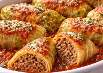 Charuto de repolho low carb com carne moída