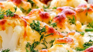 Couve-flor gratinada low carb: receita cremosa e fácil