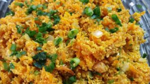 Sobrou de domingo farofa de frango com calabresa fácil e rápida