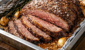 Fraldinha assada no forno com sal grosso suculenta e fácil de fazer