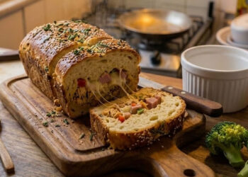 Pão de liquidificador recheado