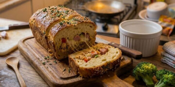 Pão de liquidificador recheado