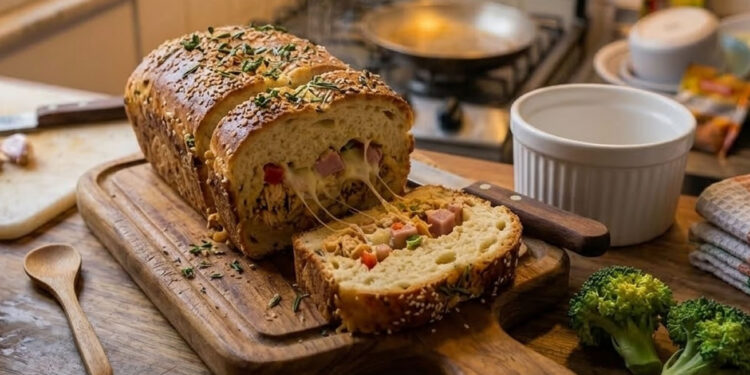 Pão de liquidificador recheado