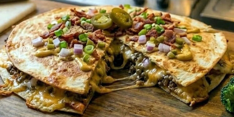 Quesadilla de cheeseburger