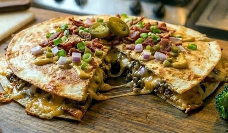 Quesadilla de cheeseburger