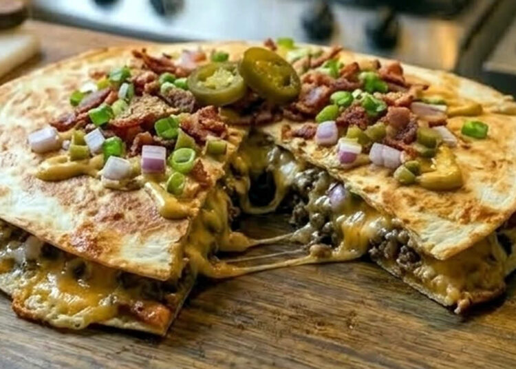 Quesadilla de cheeseburger