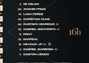 Veja a escalação do Santos para enfrentar o Corinthians