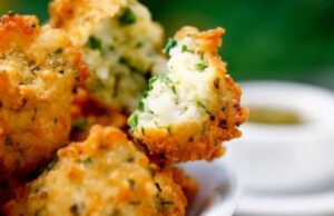 Zero-0 desperdício Bolinho de arroz: receita fácil e crocante