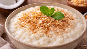 Arroz doce com leite de coco: receita cremosa e fácil de fazer