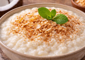 Arroz doce com leite de coco