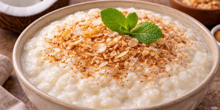 Arroz doce com leite de coco