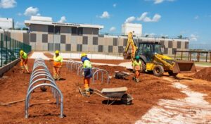 Praça Esportiva do Paço Municipal avança com instalação de bicicletário