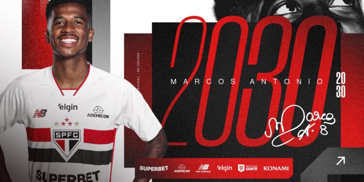 São Paulo renova contrato com Marcos Antônio até o fim de 20230