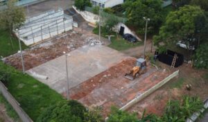 Nova quadra coberta vai transformar a rotina dos alunos da Emef Villagio Ghiraldelli