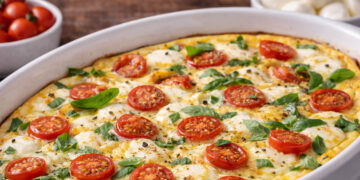 Omelete caprese de forno