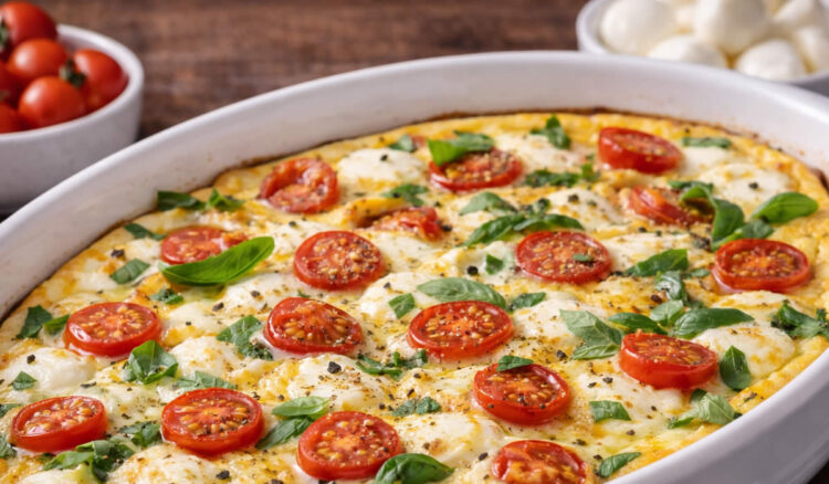 Omelete caprese de forno
