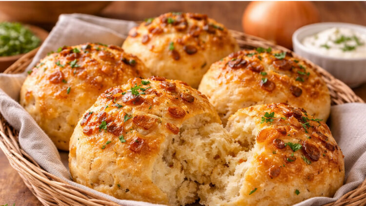 Pão de cebola caseiro