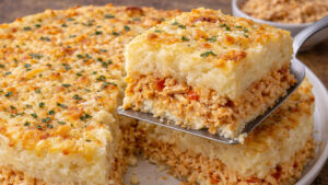 Torta salgada de batata com frango conquista pela praticidade e sabor