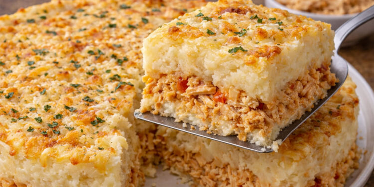 Torta salgada de batata com frango