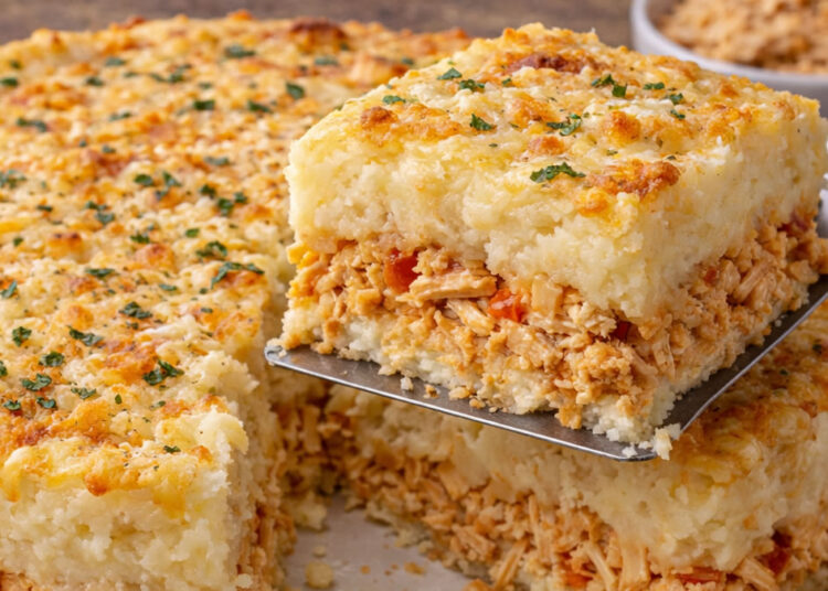 Torta salgada de batata com frango