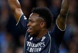 Real Madrid: Vini Jr marca dois e provoca o Manchester City