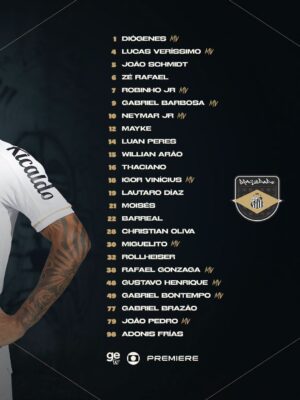 Santos relaciona Mayke novamente, mas perde Rony; veja a lista