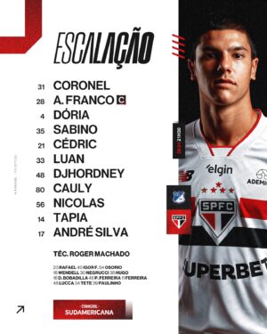 São Paulo enfrenta Millonarios com 3 zagueiros; veja a escalação