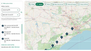 Arteris lança mapas interativos com condições de tráfego em tempo real