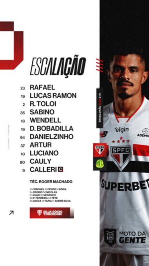 São Paulo está escalado com o retorno de Bobadilla