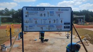Obras avançam no entorno do Campo da Mina com academia ao ar livre